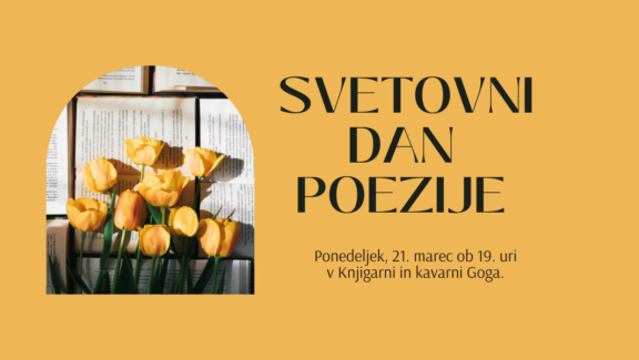 Svetovni dan poezije 2022 v Knjigarni Goga