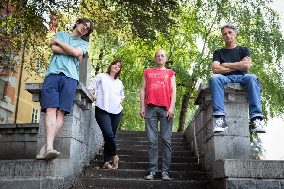 Kazimir Kolar, Manka Kremenšek Križman, Tomaž Kosmač in Franci Novak.